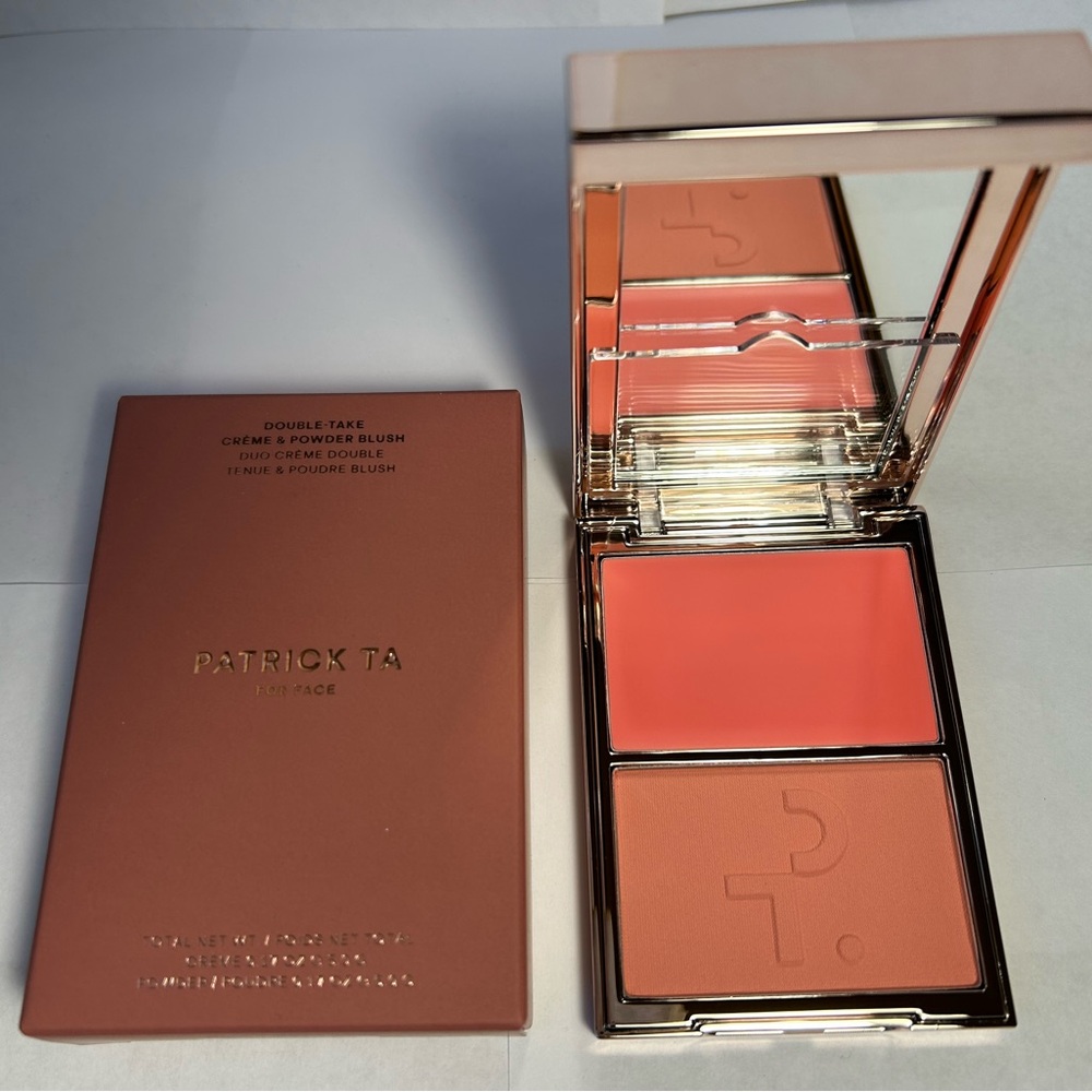 NWT🌷Patrick Ta Double Take Creme & Powder Blush Duo in “Soft Launch”